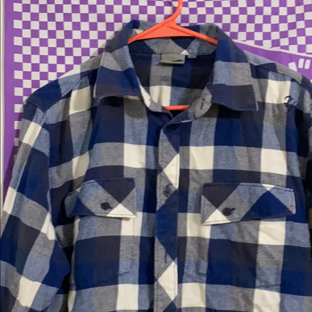 Blue long sleeve vans shirt